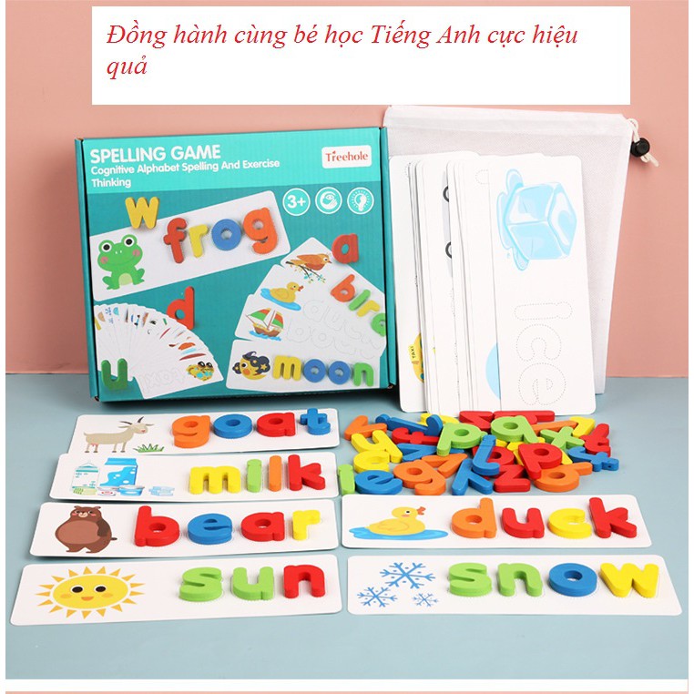 Bộ Đồ Chơi Ghép Chữ Tiếng Anh Spelling Game Cho Bé Học Ghép Chữ Tiếng Anh