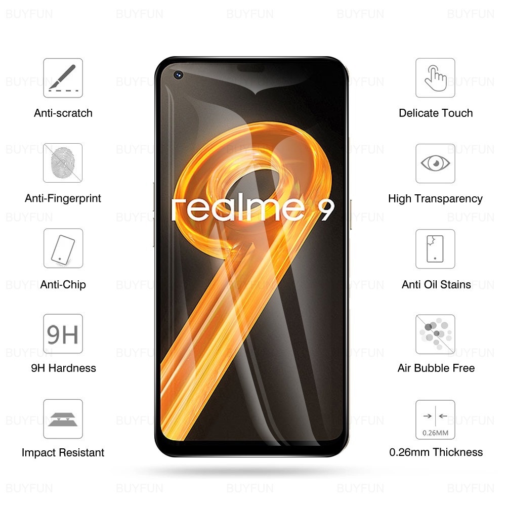 Kính Cường Lực Bảo Vệ Camera Trước 2 Trong 1 Cho Realme 9 Pro Plus 9 Pro+ 9Pro 9i Realme9 4G 5G Realme 9
