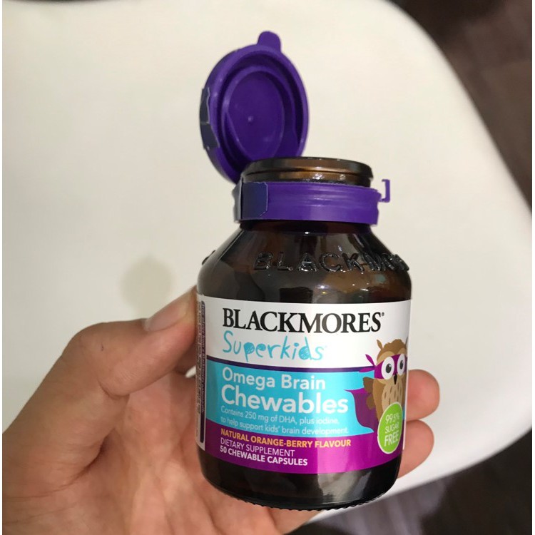 [Date 09.2021] Blackmores Superkids Omega Brain Chewables - Viên nhai bổ sung omega kid, blackmore, kids