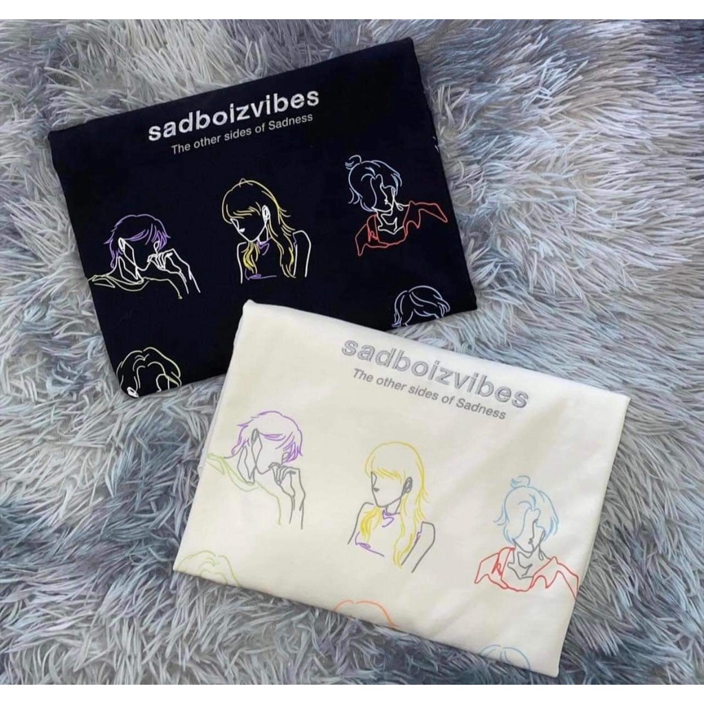 Áo thun tay lỡ unisex nam nữ SADBOIZVIBES  TOS TEE (LOGO IN)form rộng phong cách ulzzang