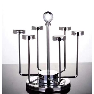 GIÁ ÚP CỐC INOX MÀU TRẮNG BẠC XOAY 360 ĐỘ CAO CẤP