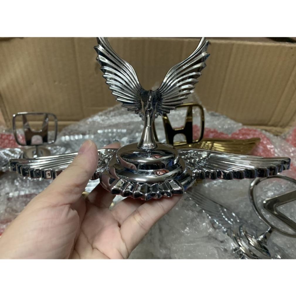 Logo mui ô tô cánh chim 2 màu VÀNG BẠC loại lớn dán nắp capo đủ hãng xe hơi DÒNG CAO CẤP PHỦ BÓNG