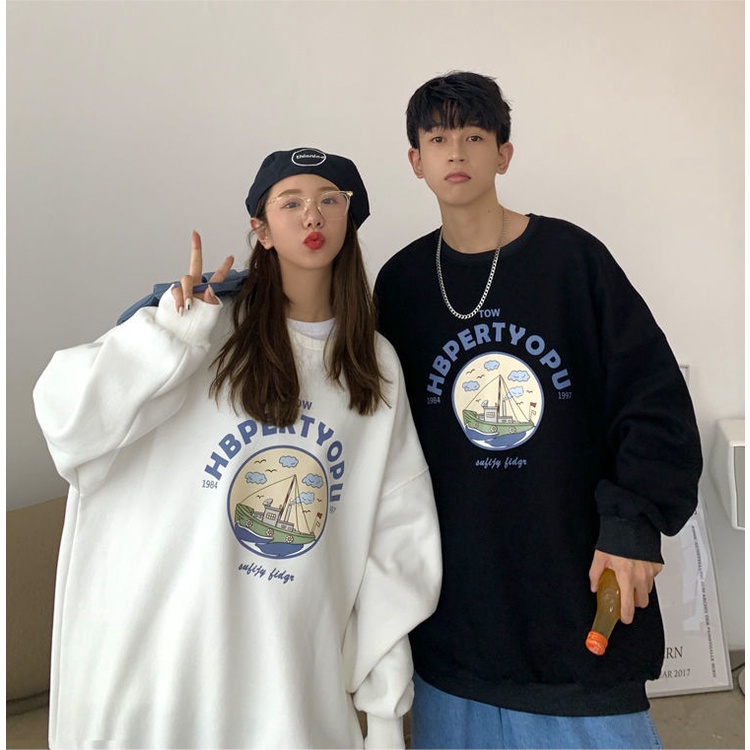 Áo sweater Lông Cừu Mỏng Cổ Tròn Dáng Rộng Thời Trang Thu Đông 2022 Cho Các Cặp Đôi