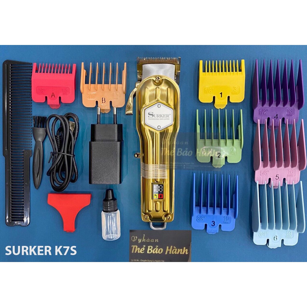 Tông đơ cắt tóc Suker K7s - Tặng Kèm Áo Choàng