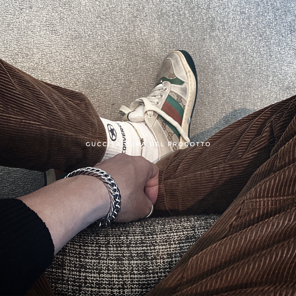 Giày sneakers nam da thật cao cấp GUCCI GG GC mang phong cách " bẩn nhân tạo'' tạo nên sự độc đáo và khác biệt