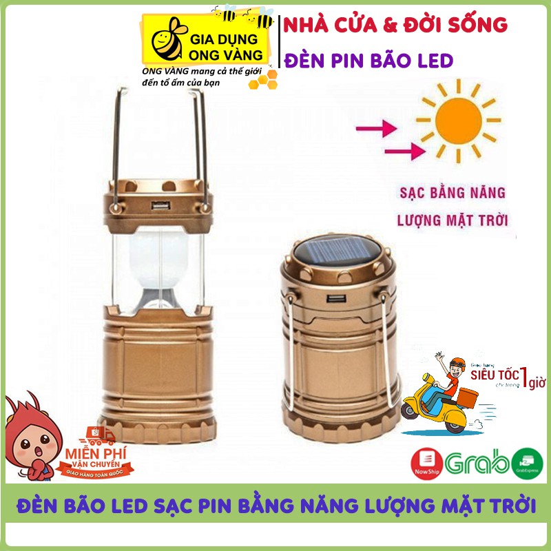 Đèn Pin Led, Đèn Led Bão Siêu Sáng Sạc Pin Bằng Năng Lượng Mặt Trời 5In 1 Siêu Tiện Dụng, Gia Dụng Thông Minh