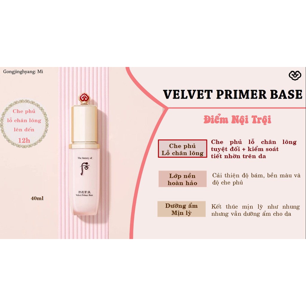 Kem lót thế hệ mới Whoo Velvet Primer Base | BigBuy360 - bigbuy360.vn