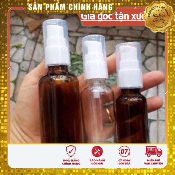 Chai thủy tinh xịt giọt 15ml/20ml/30ml chiết mỹ phẩm, dầu gội, sữa tắm, serum