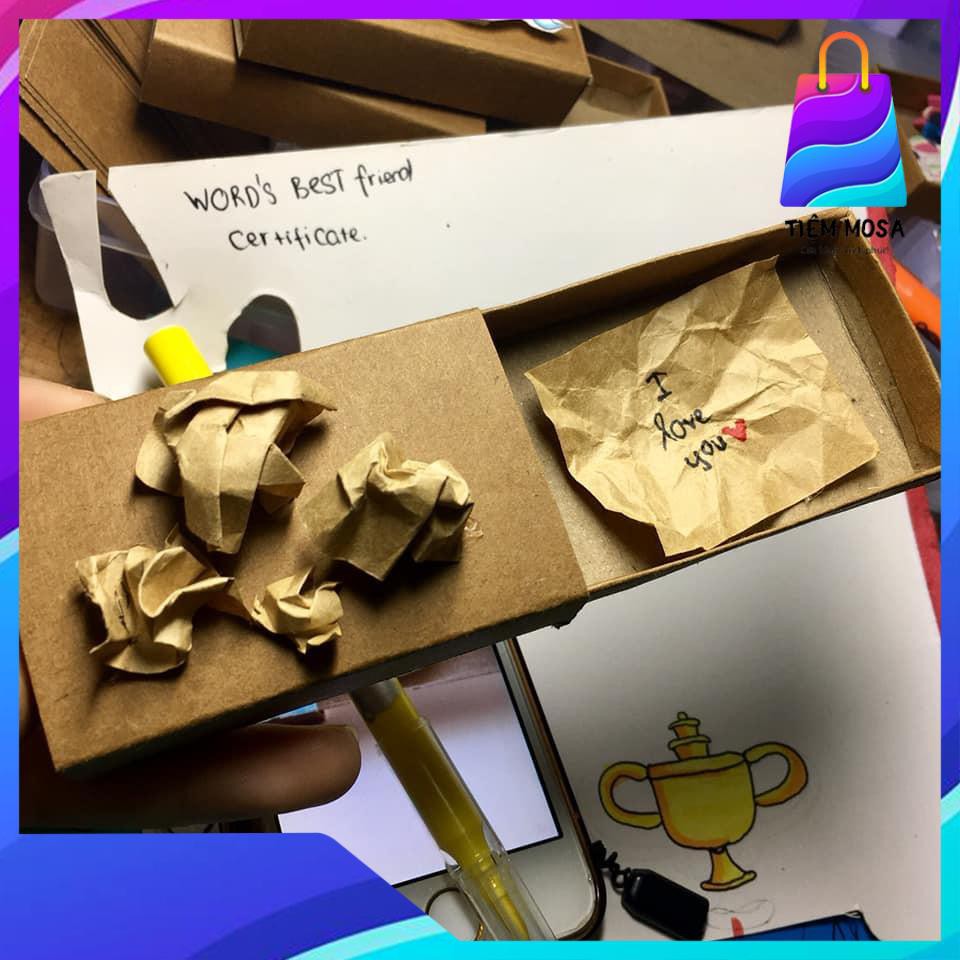 Hộp diêm yêu thương làm theo yêu cầu - Thiệp hộp diêm handmade