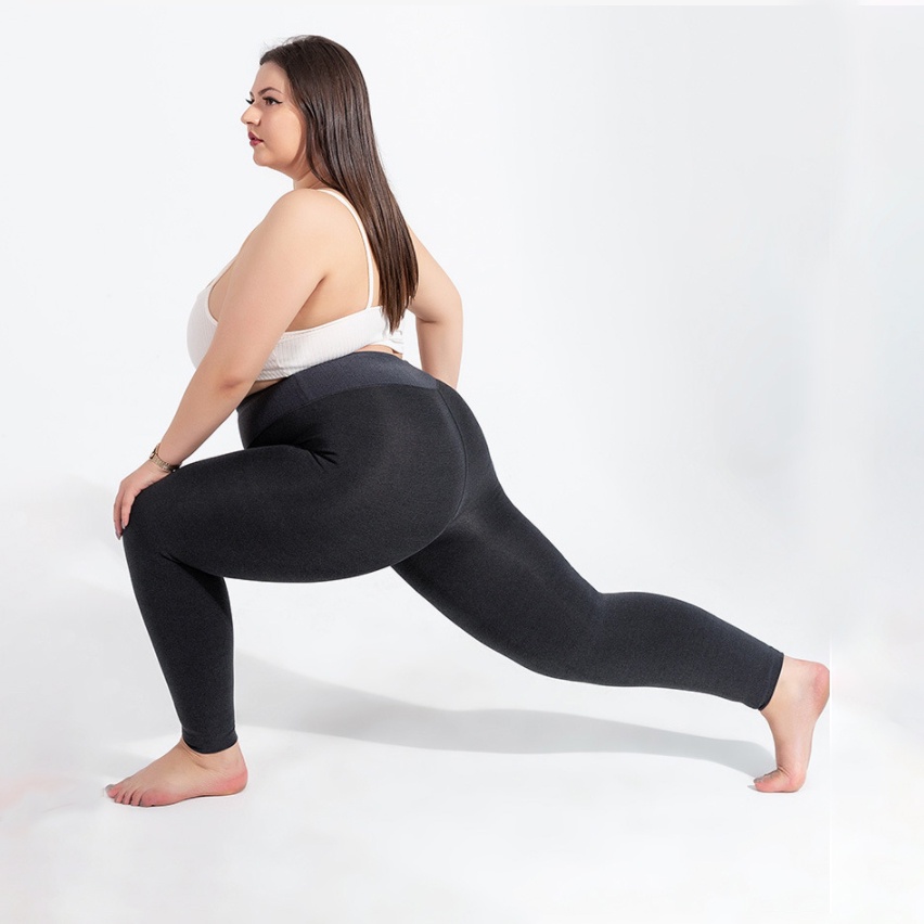 Quần legging nữ BIGsize chất cotton dày dặn co giãn (40-77kg)QS35