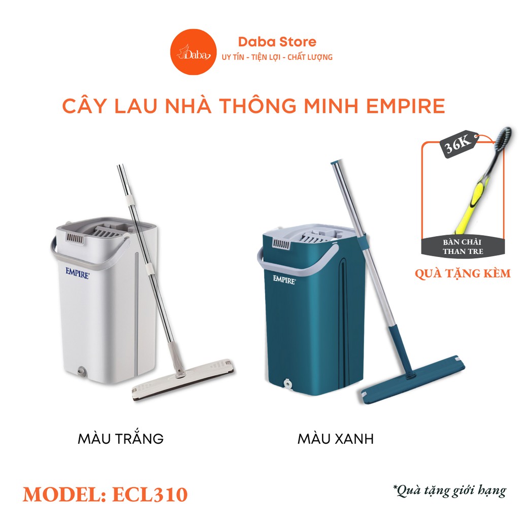 Bộ cây lau nhà 2 ngăn xoay 360 độ tách nước bẩn tự vắt thông minh, tiện lợi, chổi lau nhà tiện lợi