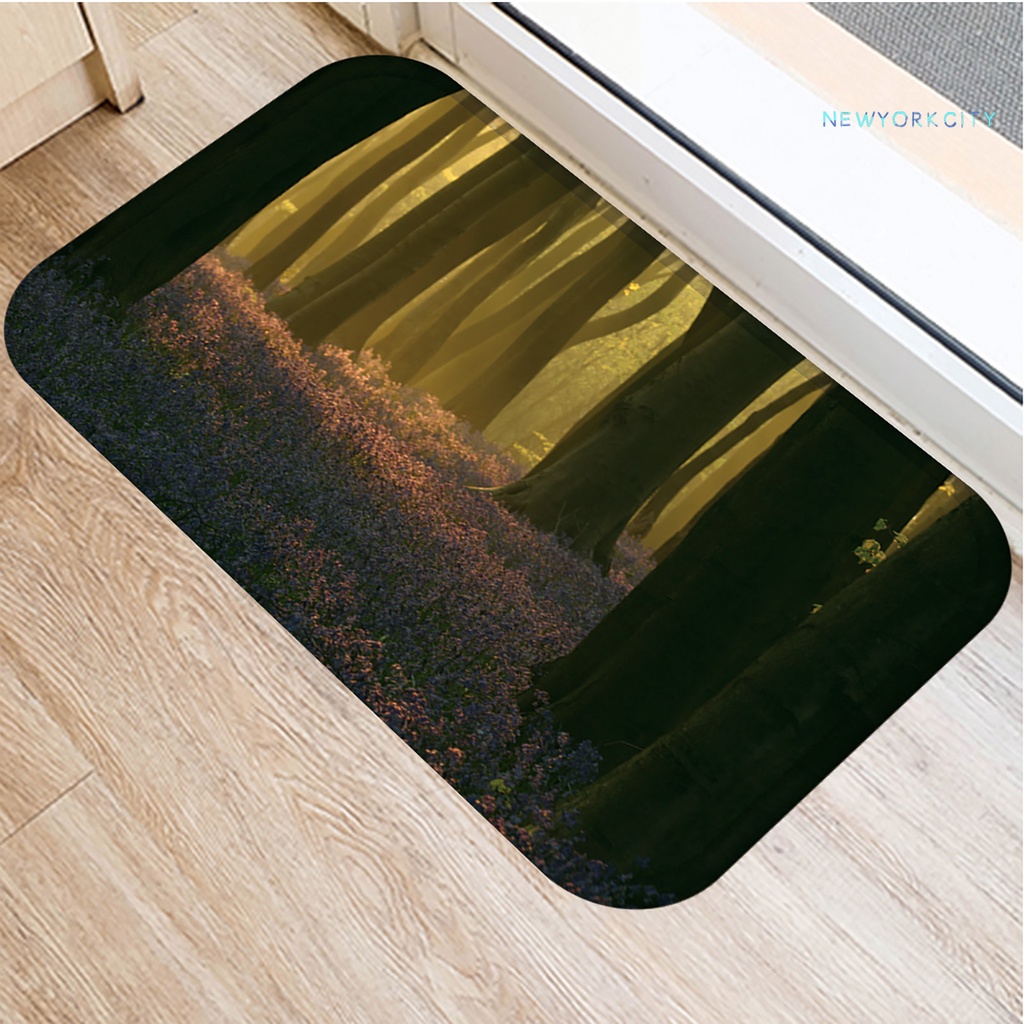 Thảm lót sàn Chống Trượt Chống Ẩm Họa Tiết Phong Cảnh
