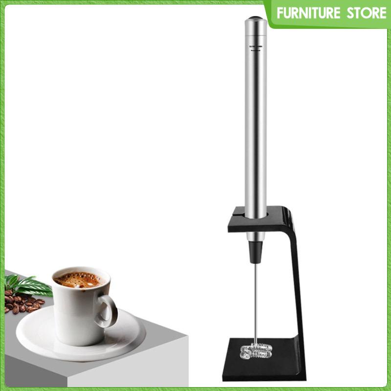 Máy Đánh Trứng / Khuấy Tạo Bọt Cà Phê Chạy Bằng Pin Có Giá Đỡ Mini Cho Cappuccino Matcha