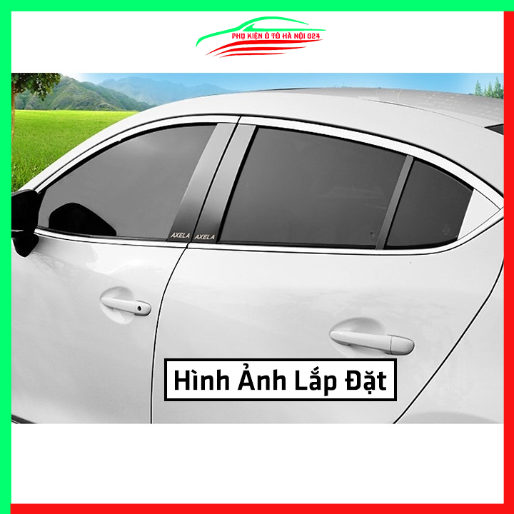 Bộ nẹp viền chân kính cong kính MAZDA 3 2015-2019 Inox sáng bóng chuẩn form xe