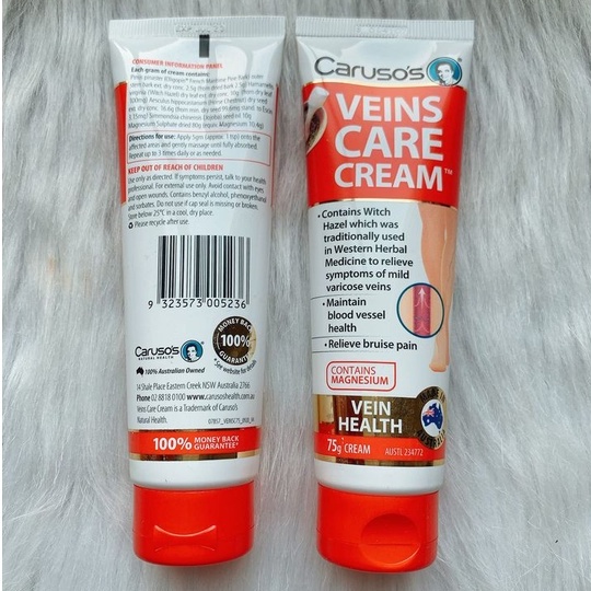 Kem Bôi Giãn Tĩnh Mạch Venis Clear Cream Caruso's 75g