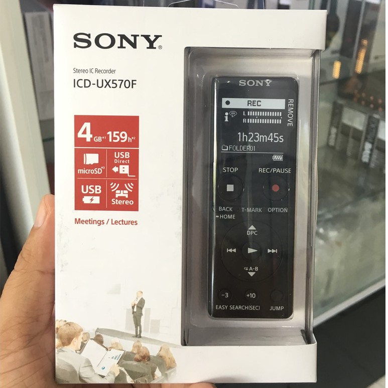 Máy ghi âm Sony ICD-UX570F | Chính Hãng Sony Việt Nam | Bảo Hành 12 Tháng