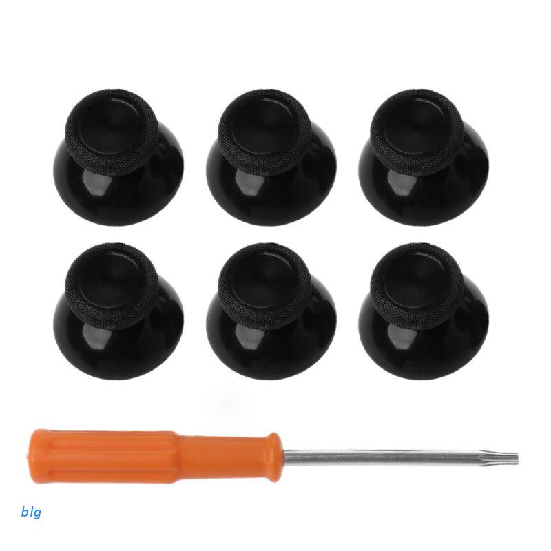 Dụng cụ 6 cần nút điều khiển màu đen và tua vít để lắp đặt thay thế cho bộ điều khiển Xbox One X Elite S