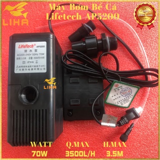 Máy Bơm Bể Cá Lifetech AP5200 (70W-3500L/H-3.5M) - Máy Bơm Nước Hồ Cá