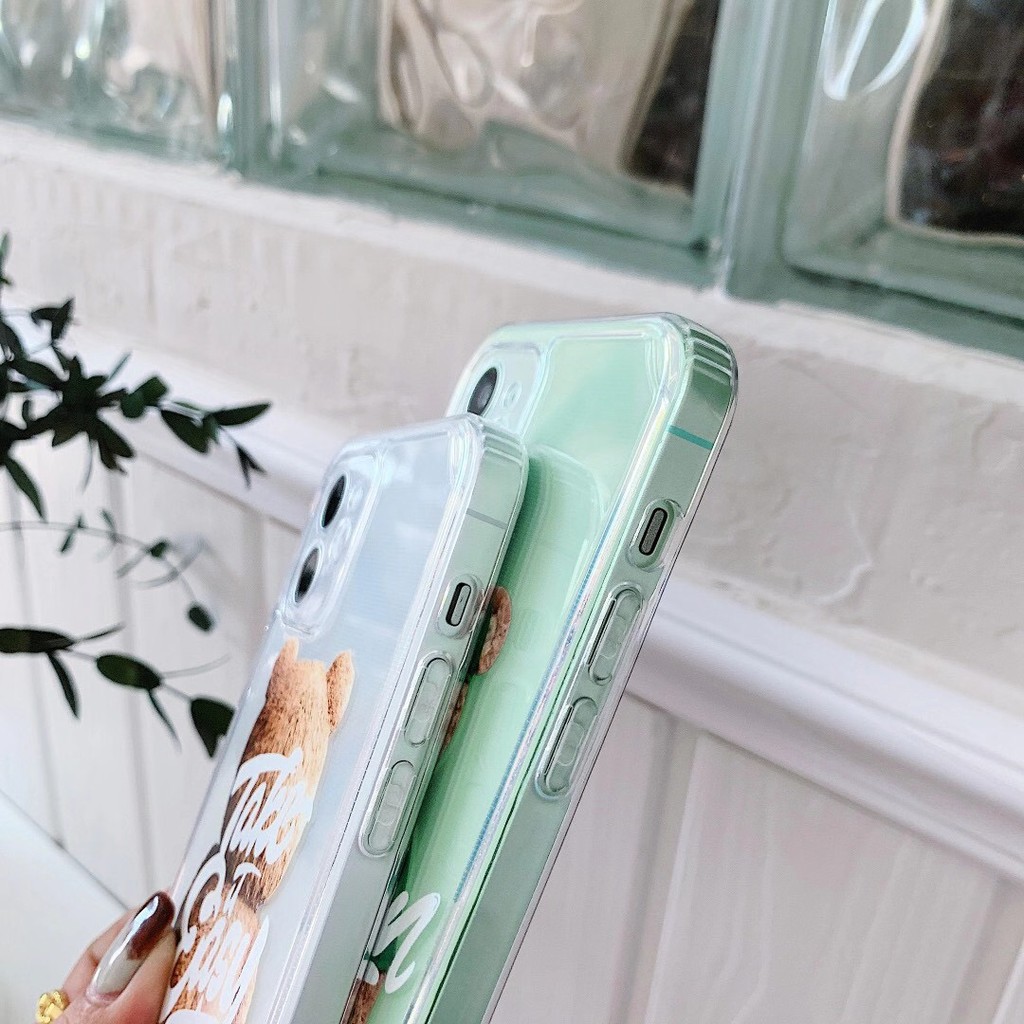 Ốp điện thoại TPU mềm in hình gấu bông thời trang cho iPhone12 12Pro Max 12Mini 11Pro Max 7Plus XSmax XR | BigBuy360 - bigbuy360.vn