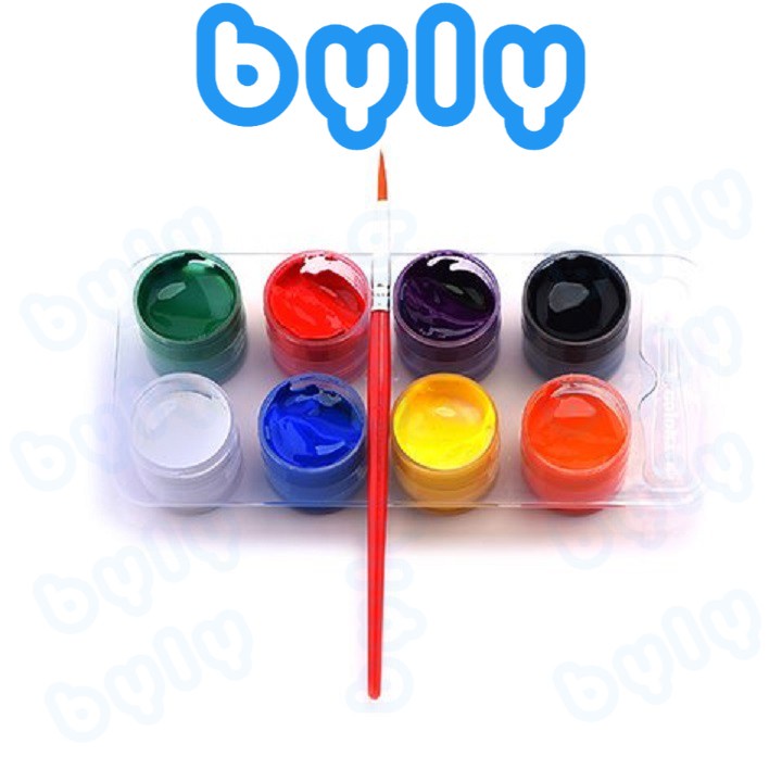 Vỉ 8 màu nước Poster 𝑻𝒉𝒊𝒆̂𝒏 𝑳𝒐𝒏𝒈 Colokit Waco-C06 - kèm 1 cọ vẽ, sản phẩm chất lượng cao