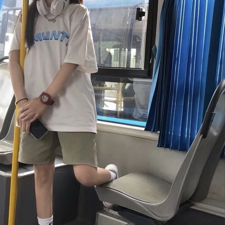 Áo Thun Dáng Rộng In Hình Cá Tính Phong Cách Hàn Quốc