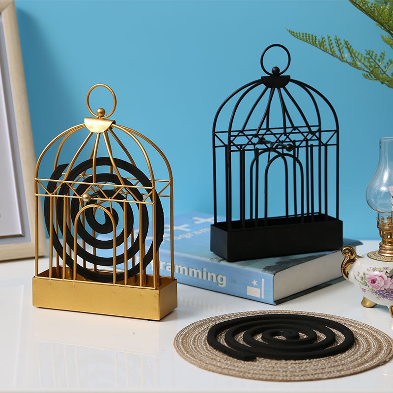 Giá Đỡ Nhang Đuổi Muỗi Hình Lồng Chim Phong Cách Cổ Điển Tiện lợi