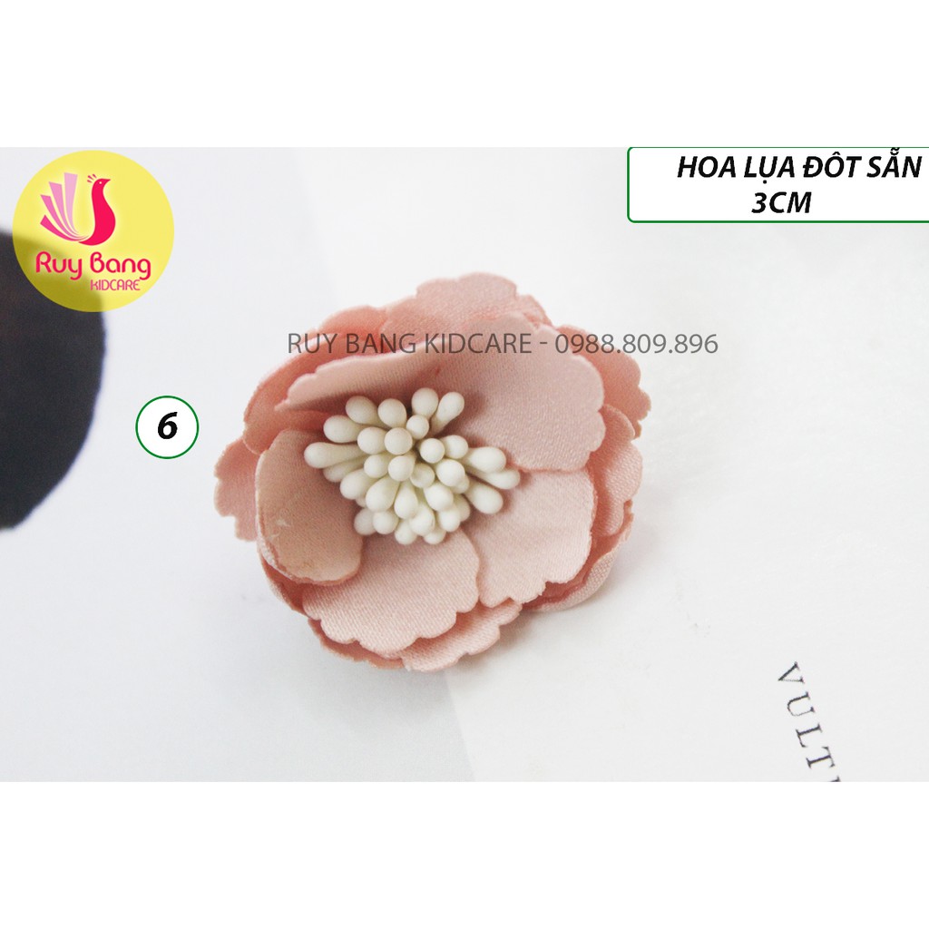 Hoa vải-Hoa lụa đốt sẵn 3cm