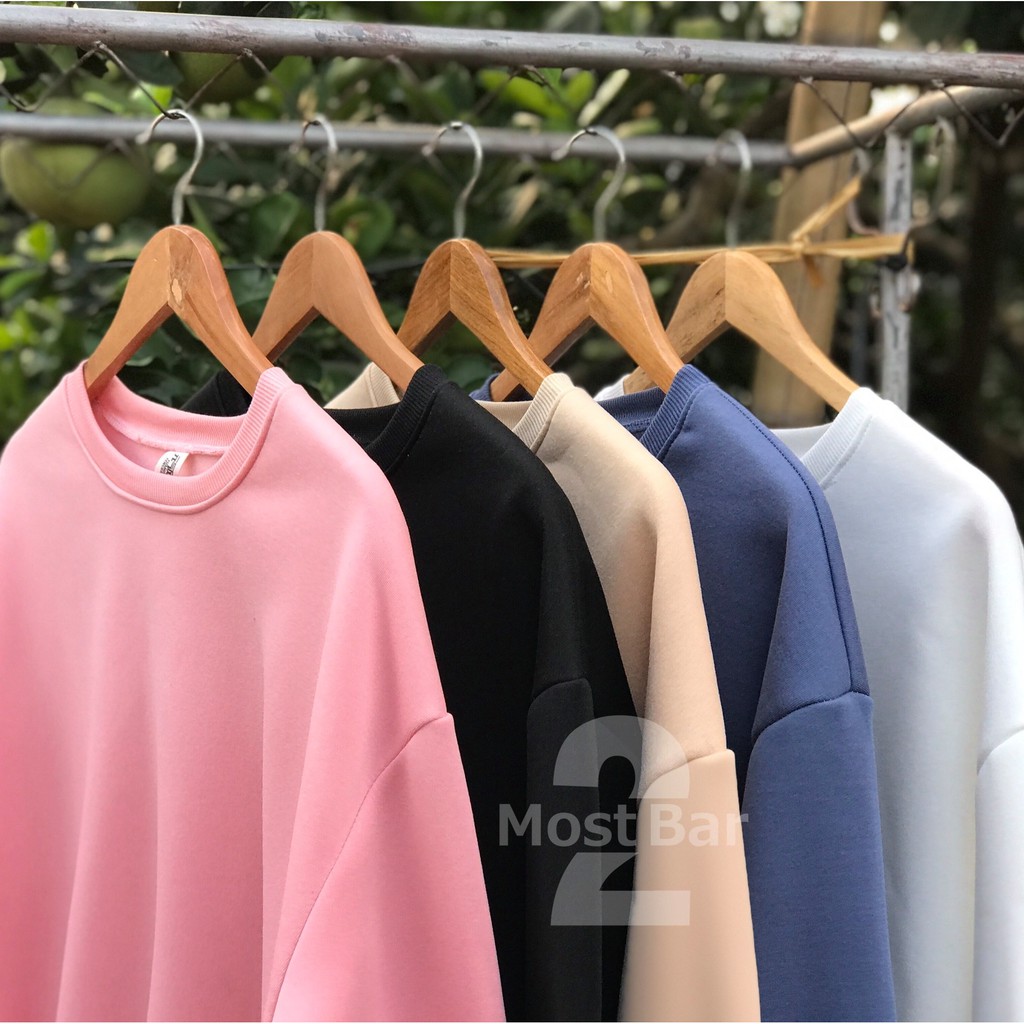 Áo sweater unisex tay dài dáng suông rộng từ M đến 3XL ̣̣̣(40kg đến 90kg - 100kg) , áo nỉ bông nam nữ | BigBuy360 - bigbuy360.vn
