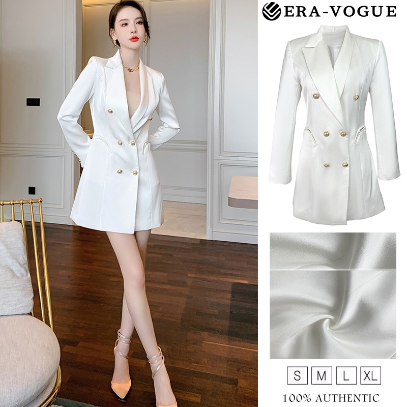 Eravogue🌷 Đầm Công Sở Tay Dài Cổ Chữ V Dáng Thời Trang Mùa Thu Quyến Rũ Cho Nữ 5406