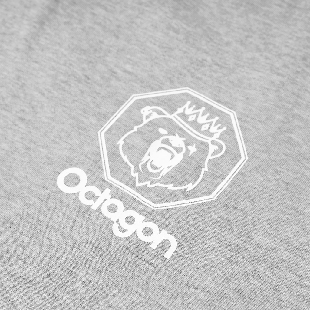 Áo Sweater Octagon Basic Nỉ Bông Màu Xám Form Oversize