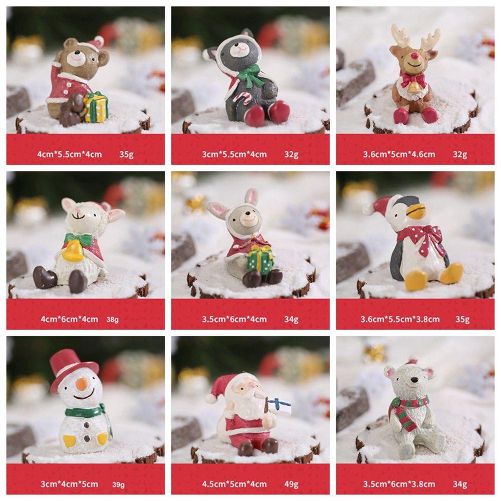 HARRIETT Mô Hình Ông Già Noel Mini Bằng Nhựa Resin Trang Trí Tiểu Cảnh DIY