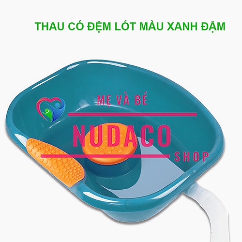 THAU GỘI ĐẦU/ CHẬU GỘI ĐẦU TẠI GIƯỜNG, TẠI NHÀ NUDACO DÙNG CHO TRẺ NHỎ, MẸ BẦU, PHỤ NỮ SAU SINH, NGƯỜI GIÀ, NGƯỜI BỆNH