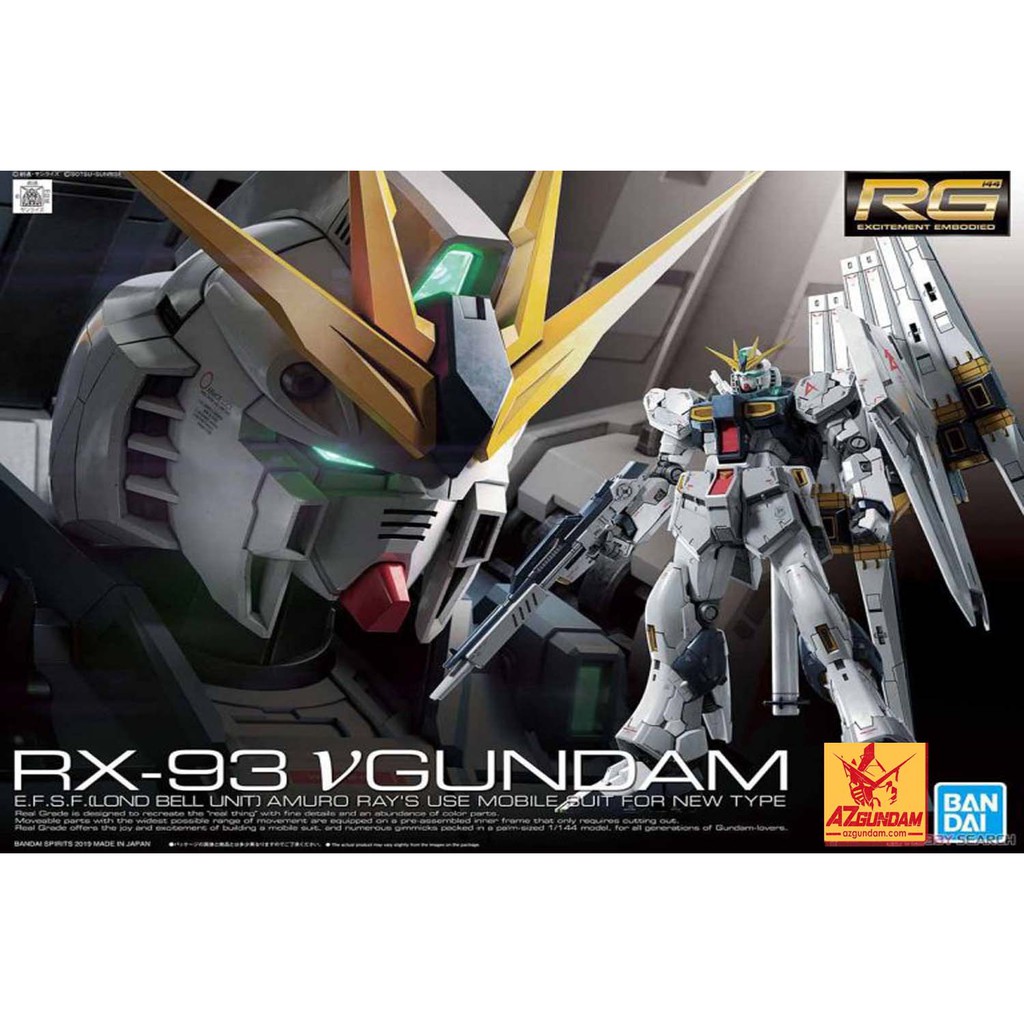 Mô Hình Gundam RG 32 Rx-93 V Gundam Nu Gundam Tỉ Lệ 1/144 Bandai RG32