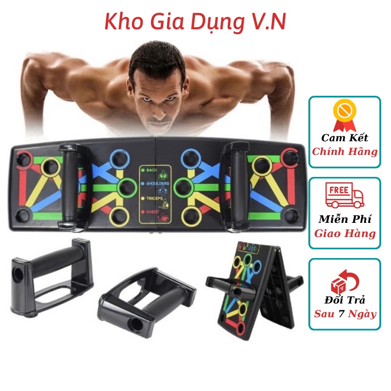 Dụng cụ hít đất chống đẩy đa năng 12 trong 1 chống đẩy hướng dẫn tập luyện cho tập gym tại nhà  thích hợp cho cử tạ