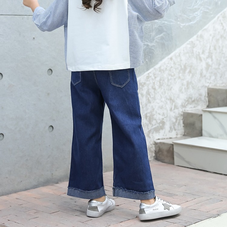 Sale 70% Quần jeans dài phong cách Hàn Quốc thời trang cho bé gái, Wathet,150 Giá gốc 360,000 đ - 77B147