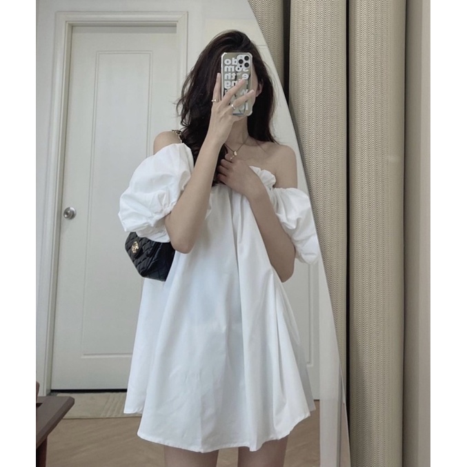 Áo Trễ Vai Bèo Tay Phồng Rộng Siêu Dễ Thương YUMI A39