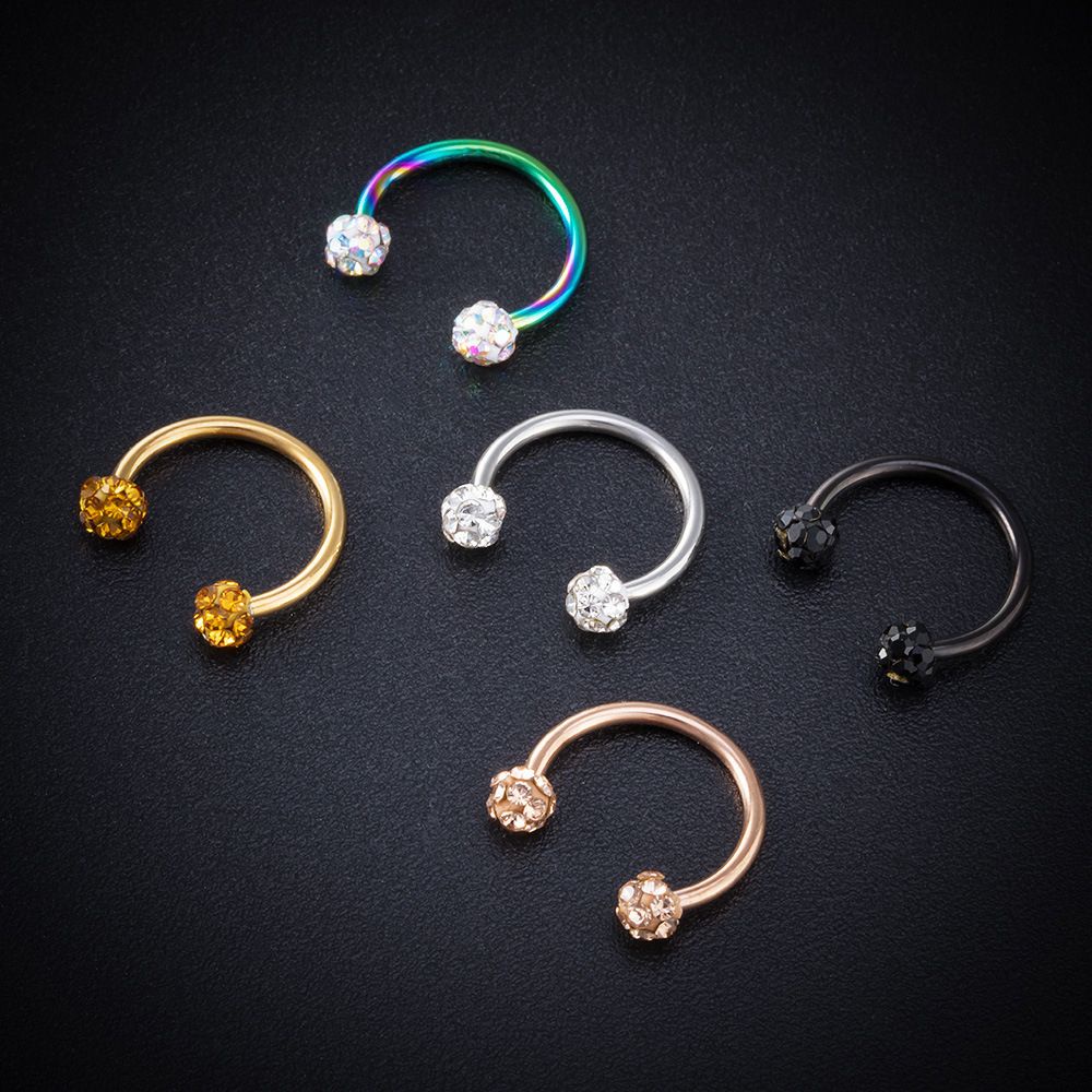 Khuyên xỏ cơ thể hình chữ U bằng thép không gỉ cá tính