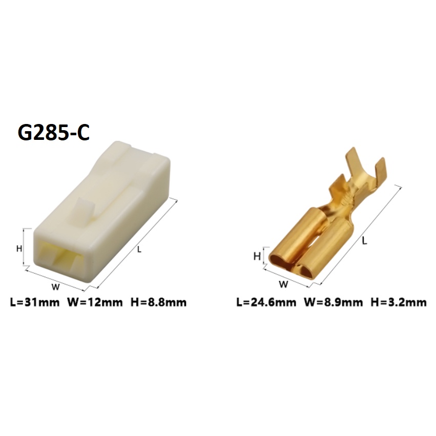 G285-Giắc cắm nối 7122-3010 7.8mm màu trắng 1 lỗ