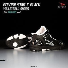 Giày Beyono Golden Star C Black - Giày Chuyên Bóng Chuyền cổ cao ôm chân thông thoáng êm ái đàn hồi cao