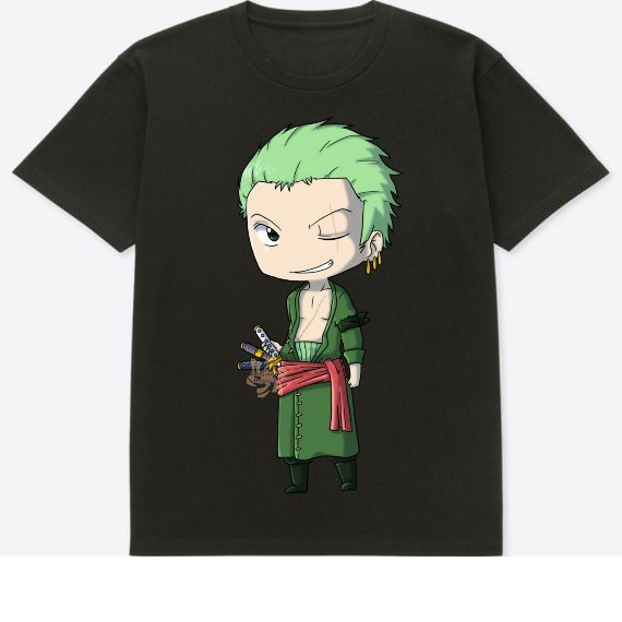Áp phông onepiece nhân vật zoro chibi siêu ngầu kèm quà tặng