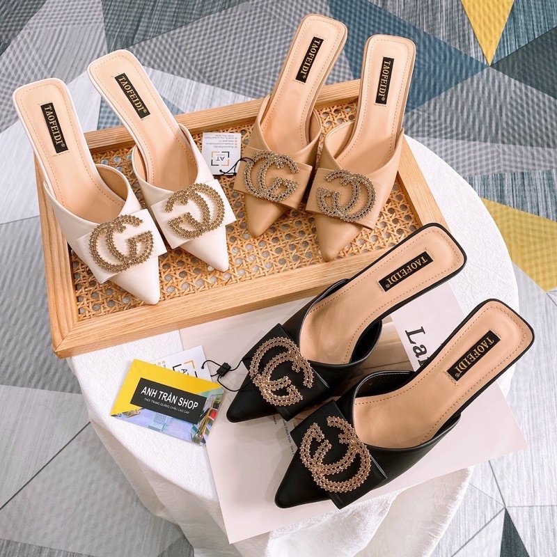 Sục cao gót bít mũi gót nhọn 5p mã S42 (da)