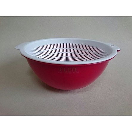 [Hỏa Tốc HN] Set chậu nhựa 1,5 L kèm đồ hứng dễ dàng rửa sạch mọi loại rau củ quả Nội địa Nhật Bản
