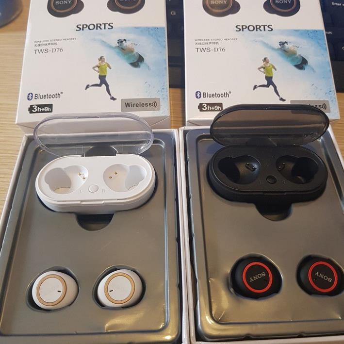 Tai Nghe TWS-D76 Super Bass Tai Nghe Bluetooth 5.0 Siêu Bass