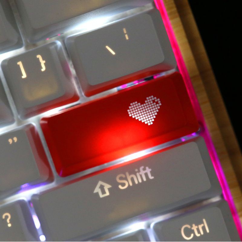 Nút Bàn Phím Cơ Enter / Esc Hình Trái Tim Màu Đỏ Cho Pc Notebook