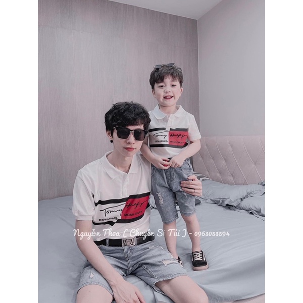 [Mã SKAMFSW175 giảm 10K đơn 50K] 1304-2# Áo polo Tomy EST Gia Đình