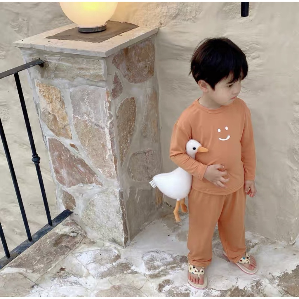 Bộ Quần Áo Trẻ Em Dài Tay Minky Mom Funny Cao Cấp Cho Bé Chất Thun Lạnh Mềm Mịn Thoáng Mát