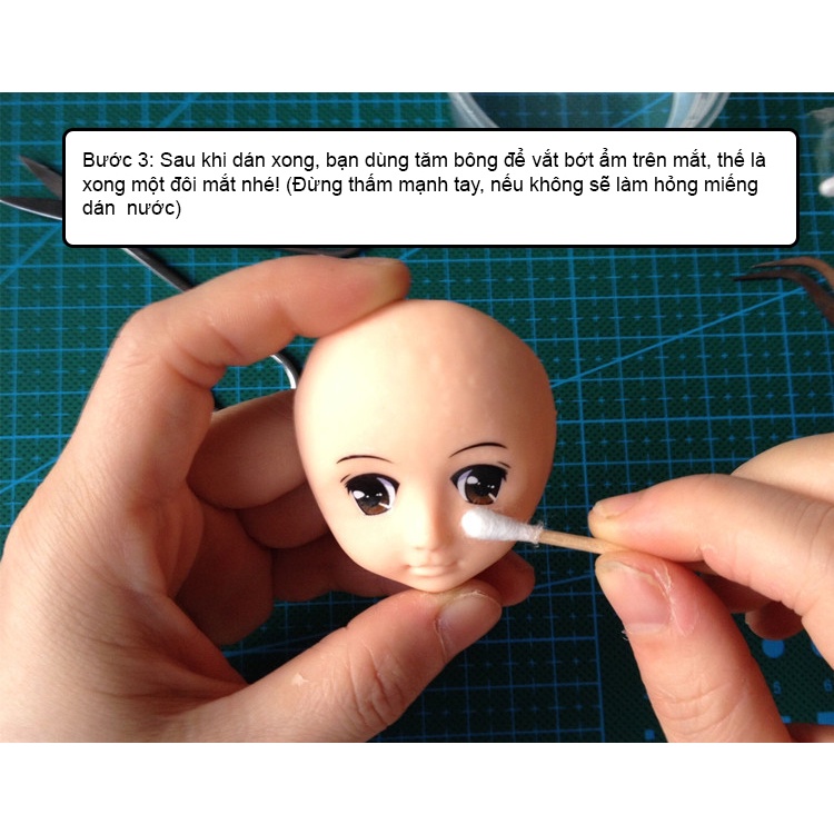 Miếng dán mắt chibi tạo hình đất sét