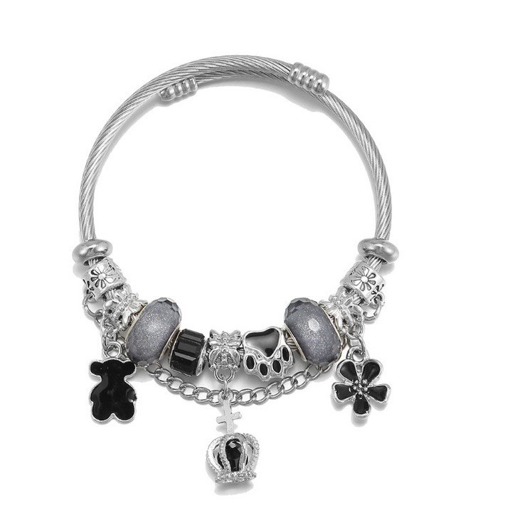 Vòng tay nữ full charm nhiều mẫu đính đá pha lê, sang trọng thanh lịch, phụ kiện trang sức nữ Lavesta
