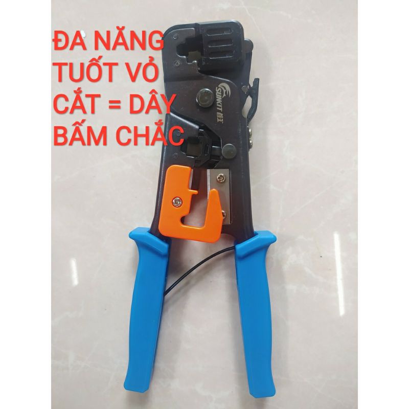 Kìm bấm mạng Sunkit 868G chính hãng kềm bấm mạng đa chức năng sk-868g