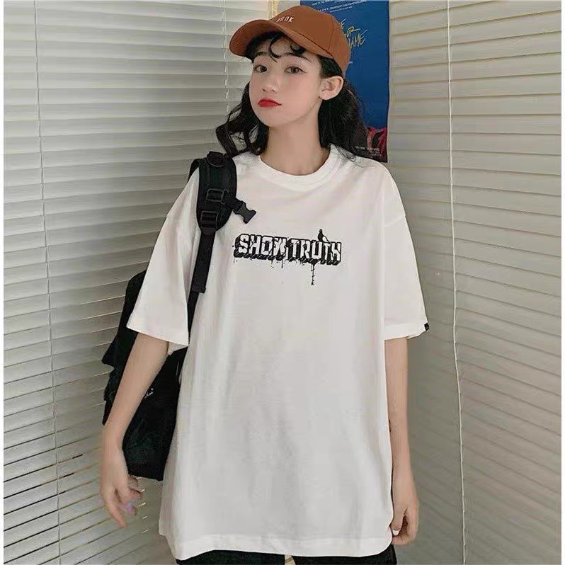 Áo thun freesize unisex tay lỡ phông form rộng chất cotton cao cấp AT07